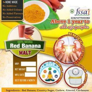 Red Banana Malt 250g FREE Delivery for 250rs only