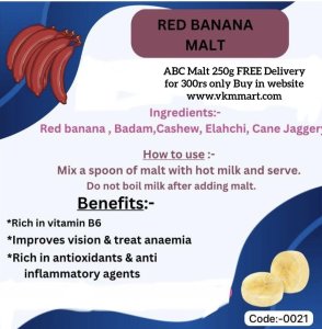 Red Banana Malt 250g FREE Delivery for 250rs only