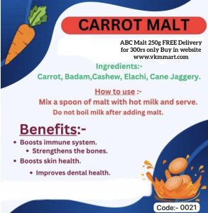 Carrot Malt 250g FREE Delivery for 250rs only