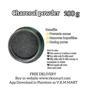 Charcoal Powder 100g FREE Delivery for 175rs only